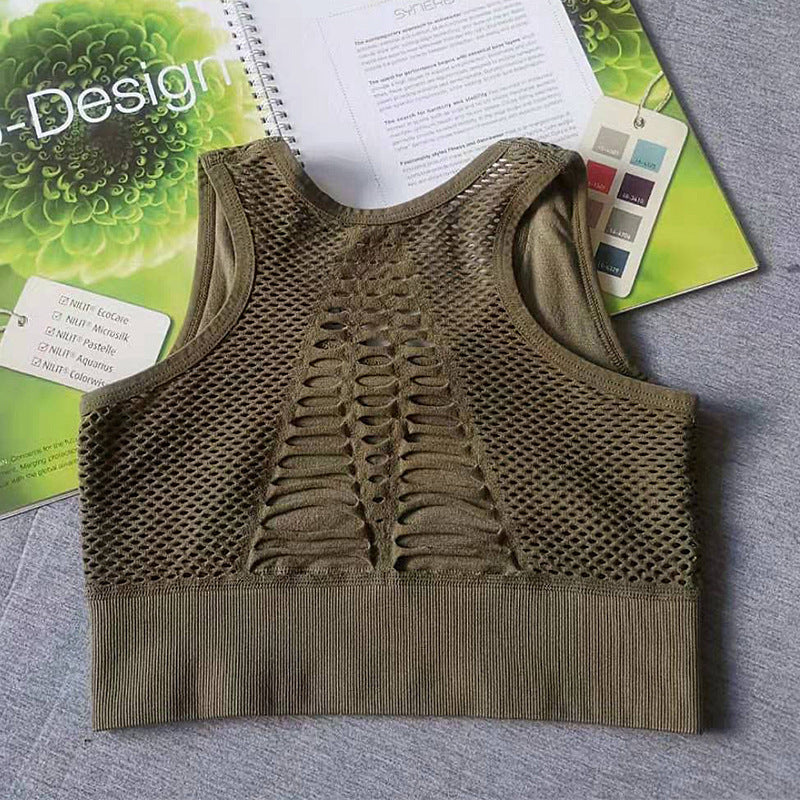 Breathable Mesh Sports Bra