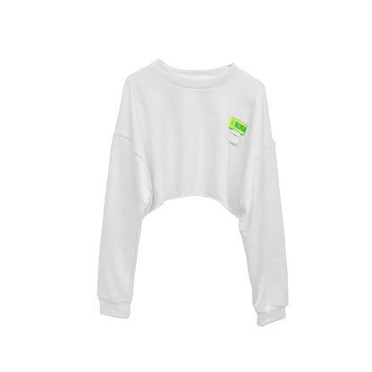 Loose Long-sleeved Crop Top